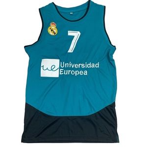 Luka Doncic Jersey 7 Real Madrid Basketball Teal Black Size XS 34